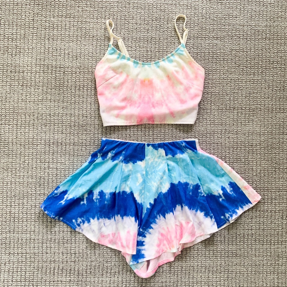 Showpo Tie Dye Two Piece Set Size Medium